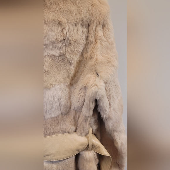 Bebe genuine leather & Genuine rabbit fur coat - Picture 9 of 13